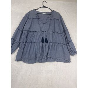 Sundance Blue Tiered Top